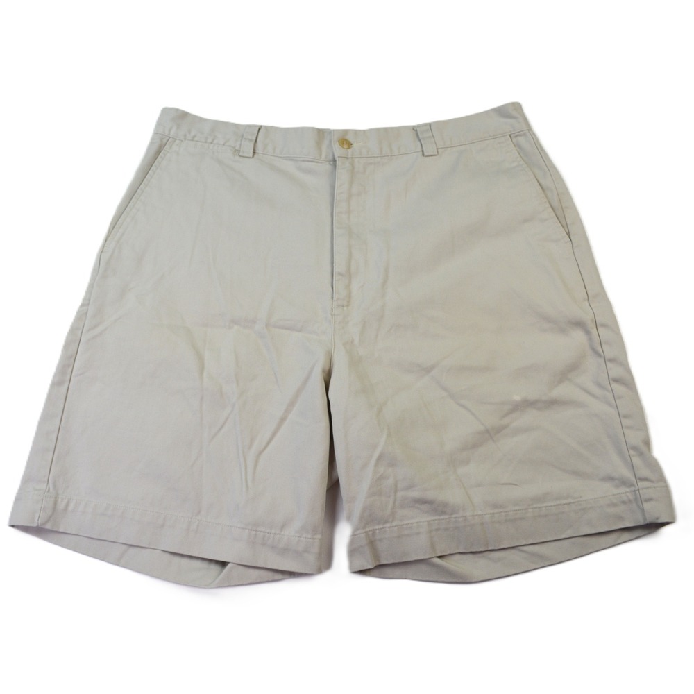 Polo Ralph Lauren Men 38 Tan Khaki Chino Shorts Cotton Flat Front Classic Fit